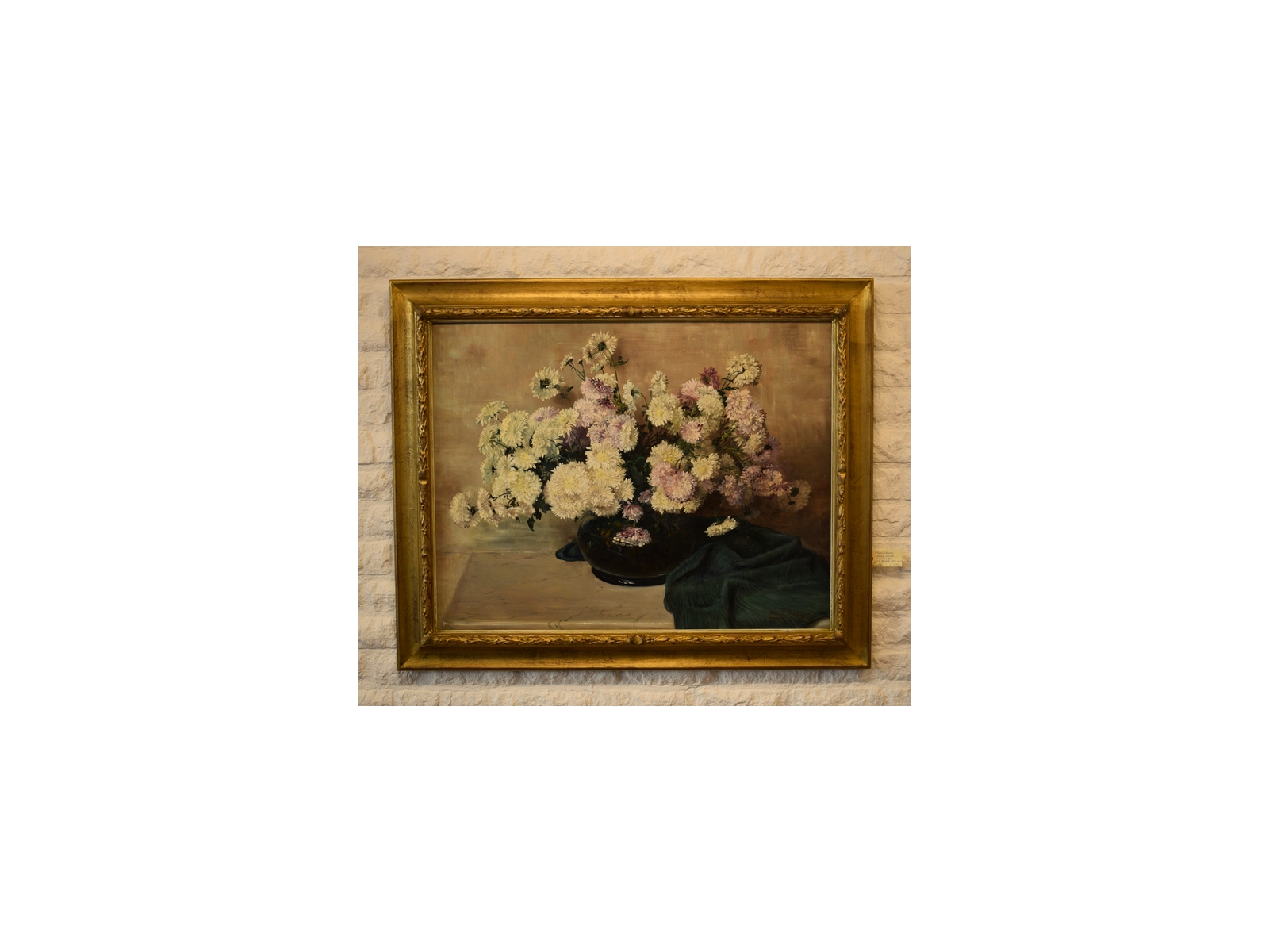 Schilderij, bloemstilleven, antiek, Willem Elisa Roelofs ca 1900 - Het Wagenwiel Antiek