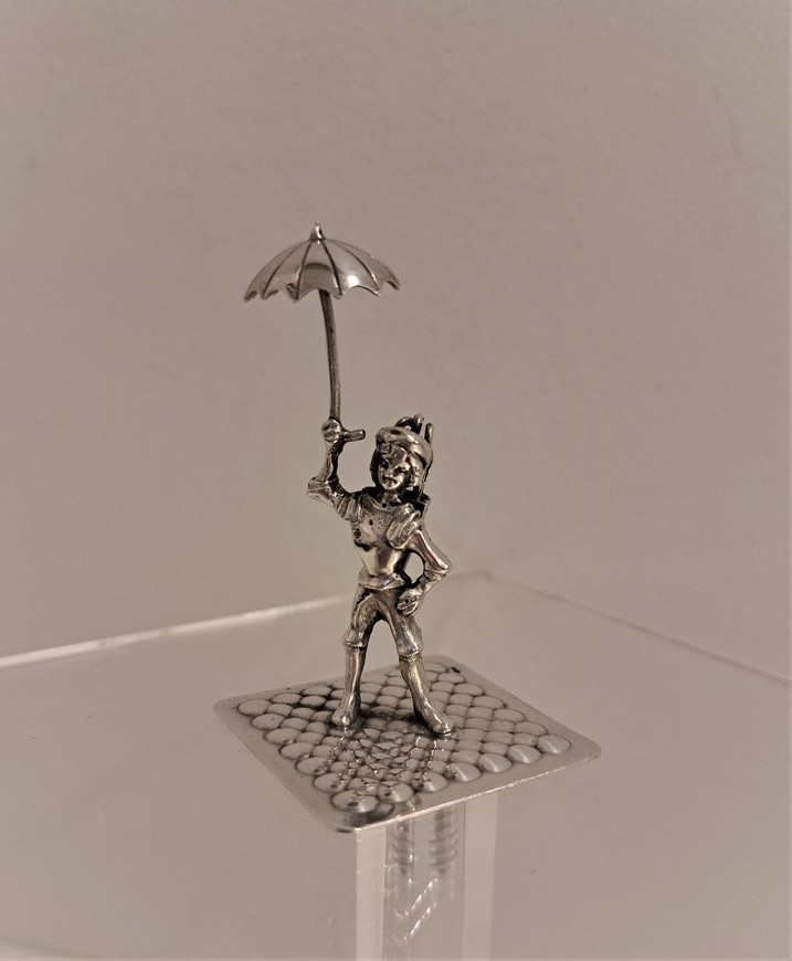 Miniatuur-parapluverkoper-zilver-Amsterdam-ca.1970-Het-Wagenwiel-Antiek-1
