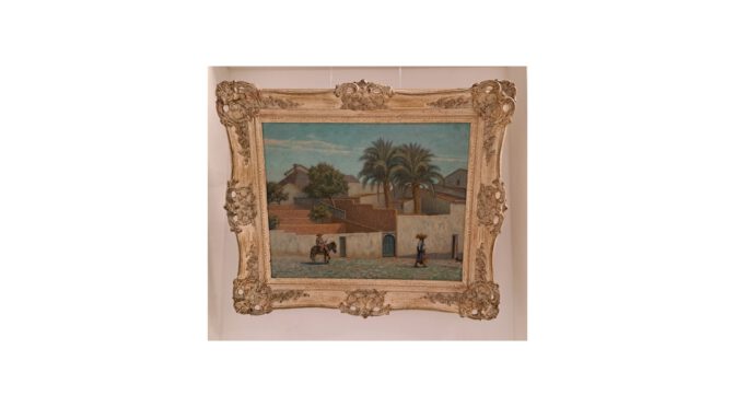Antiek schilderij, olieverf op doek, Sipke van der Schaar, ca.1903 – 1910