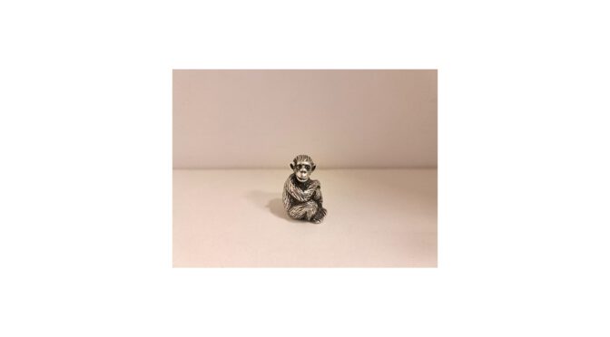 Miniatuur chimpansee, zilver.
