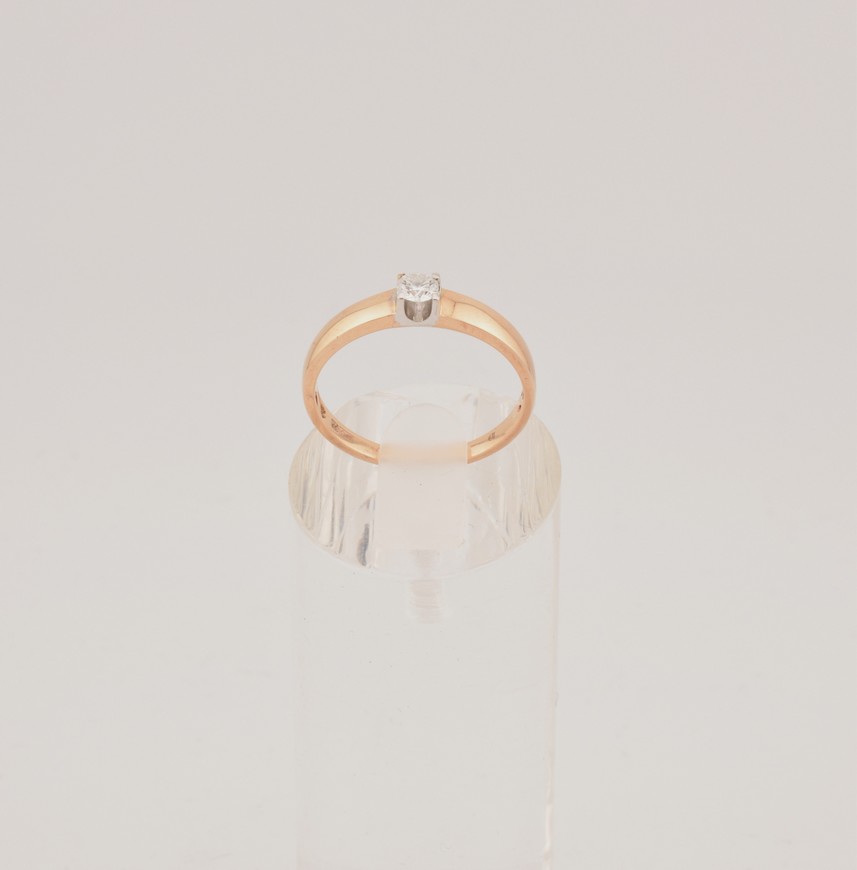 Rosegouden-solitair-groeibriljant-ring-017ct-diamant-18kt-rosegoud-maat-57-17¾-HS904-Het-Wagenwiel-Antiek-1