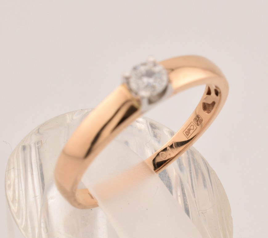 Rosegouden-solitair-groeibriljant-ring-017ct-diamant-18kt-rosegoud-maat-57-17¾-HS904-Het-Wagenwiel-Antiek-5