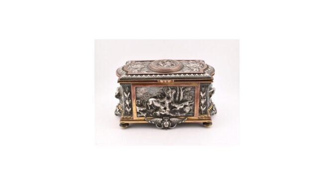Antieke-bijouteriedoos-met-speeldoos-brons-verguld-en-verzilverd-ca.1850-1870-HDIV773-Het-Wagenwiel-Antiek-1a