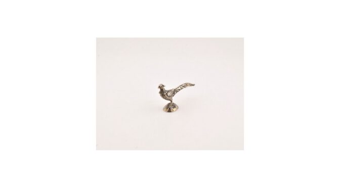 Miniatuur-fazant-zilver-Italie-ca.1980-HZG882.02-Het-Wagenwiel-Antiek-1a