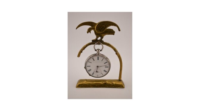 Antiek zakhorloge, zilver, Engeland, ca.1900.