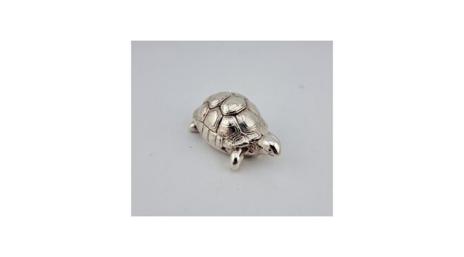 Miniatuur schildpad, zilver, Zuid-Afrika, 20e eeuw.
