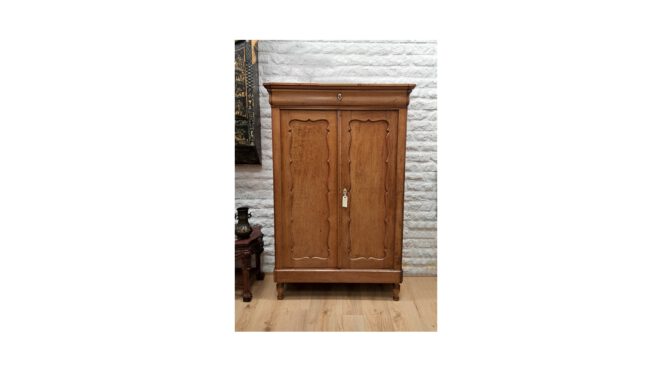 Antieke meidenkast, eiken, Biedermeier ca 1870 - Het Wagenwiel Antiek (3)