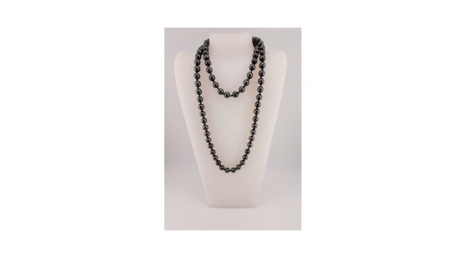 Collier met hematiet, 80cm (HS1515) - Het Wagenwiel Antiek (1a)