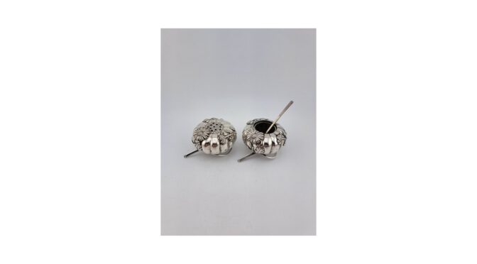Peper & zoutstel, 1ste gehalte zilver, Japan, 20e eeuw (HZG1528.11) - Het Wagenwiel Antiek (1a)