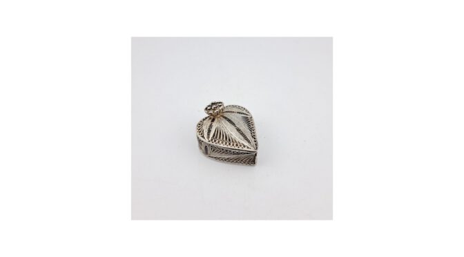 Dekseldoosje, filigrain, zilver, 20e eeuw (HZG1529.13) - Het Wagenwiel Antiek (1a)