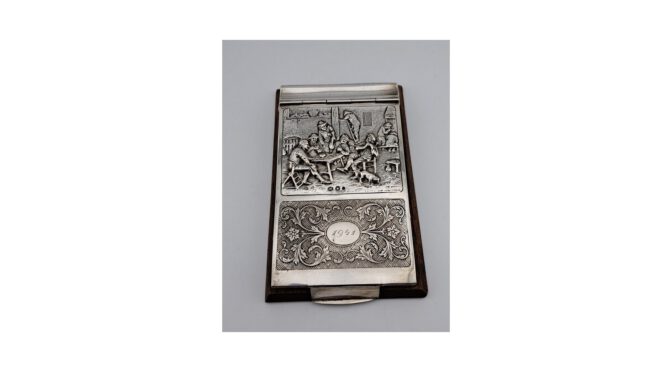 Notitieblok, zilver, Hollands, jaar 1937 (HZG1546) - Het Wagenwiel Antiek (1a)