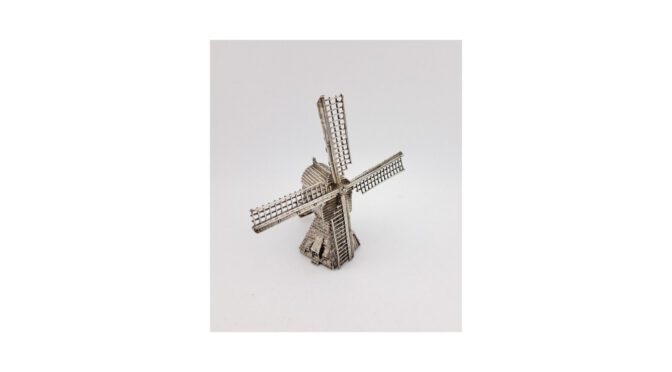 Wipmolen, zilver, mt; E.A.D. Abert- Lancelle Juweliers, 's Gravenhage, 20e eeuw (HZG1529 (1a)