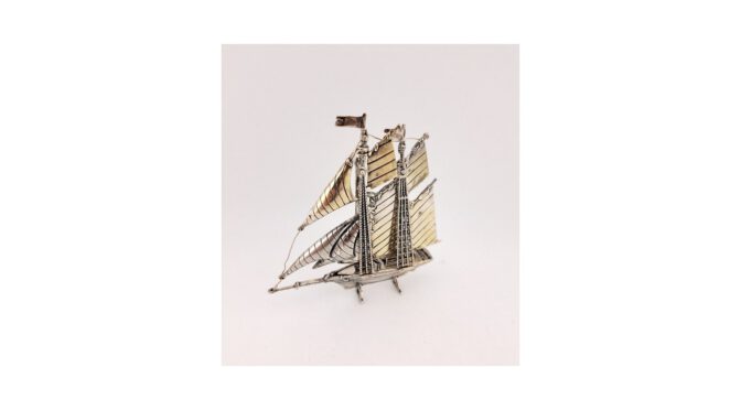 Zeilschip, zilver, 20e eeuw (HZG1529.28) - Het Wagenwiel Antiek (1a)