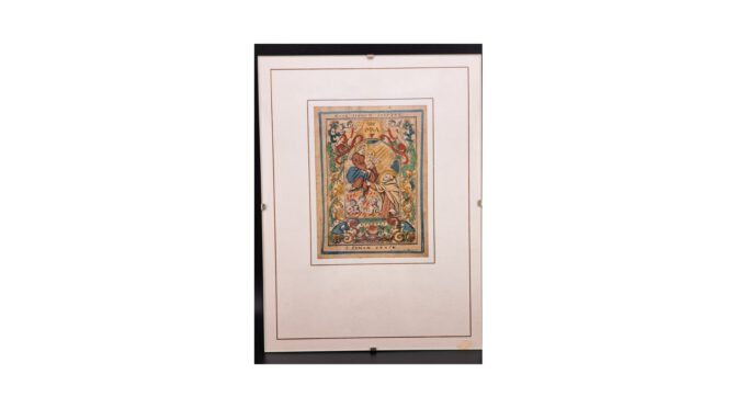Antiek devotieprentje, Cornelius de Boudt, Antwerpen, 1687-1730.