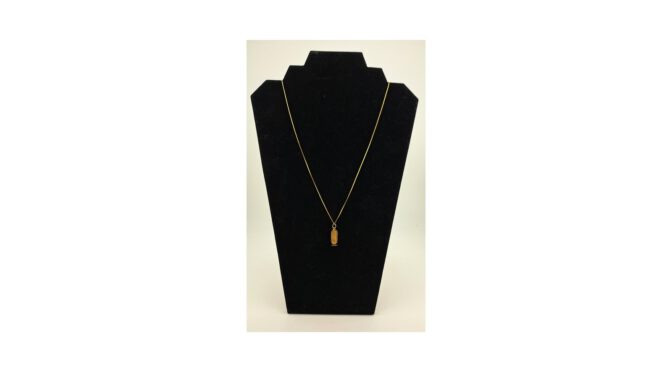 Ketting 18k goud met 14k gouden hanger.