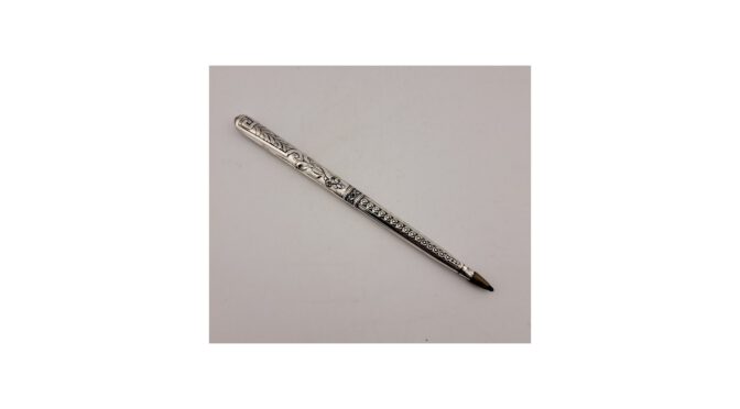 Zilveren balpen, ca.1970 (HZG1551.02) - Het Wagenwiel Antiek (1a)