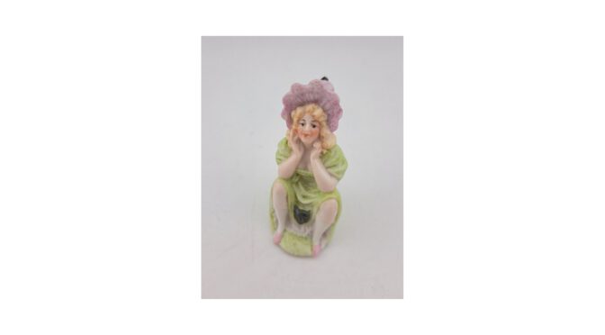 Antiek parfumflesje, porselein, 2de helft 19e eeuw (HA925.02) - Het Wagenwiel Antiek (1a)