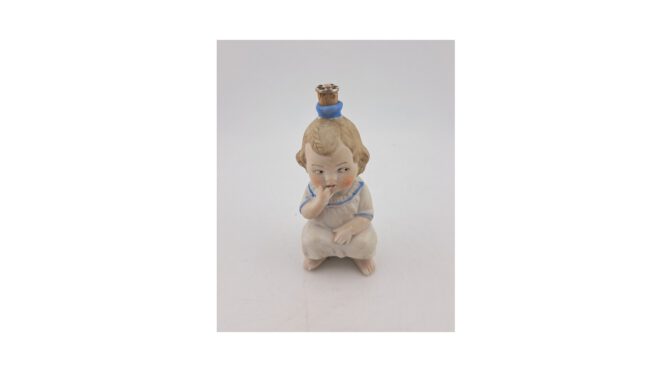 Antiek parfumflesje, porselein, ca.1880-1900 (HA925.01) - Het Wagenwiel Antiek (1a)