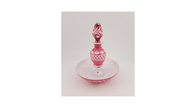 Antieke vide-poche – parfumflesje, Frankrijk, Saint-Louis, ca.1850-1880.