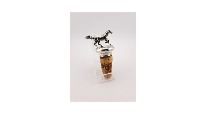 Antieke wijnstop, zilver, J. van de Wall, 1848-1858 (HZG1610) - Het Wagenwiel Antiek (1a)