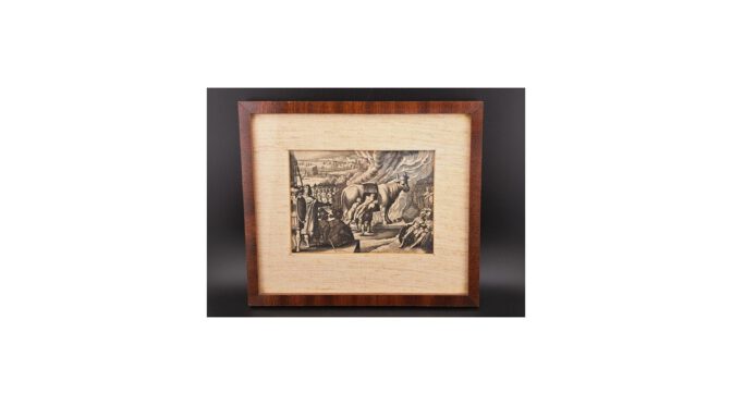 Antieke kopergravure, Jacob van Meurs, Arnhem, 1619-1680.