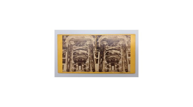 Antieke stereofoto, Galerie du Palais Colonna te Rome, ca 1880