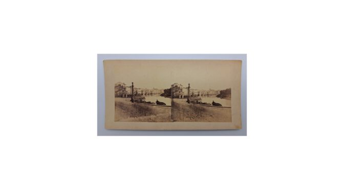 Antieke stereofoto, Porta di Ripella – Rome, ca 1880