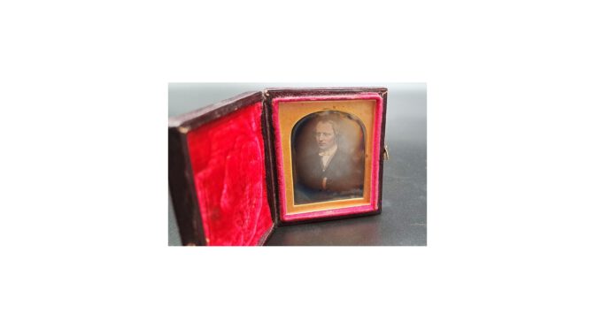 Antieke daguerreotypie, edelman, 1840 – 1860.