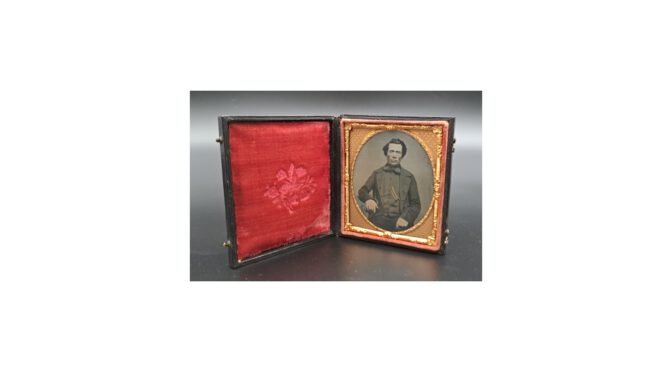 Antieke daguerreotypie, ca 1840 – 1860