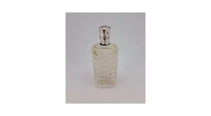 Antiek parfumflesje, kristal met zilver, Hollands, ca.1900 (HZG1669.02) - Het Wagenwiel Antiek (1a)