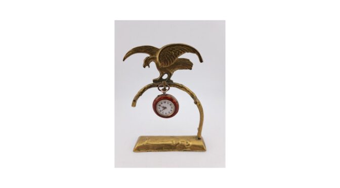Antiek zakhorloge, zilver met emaille, ca.1900-1920 (HKL479) - Het Wagenwiel Antiek (1a)