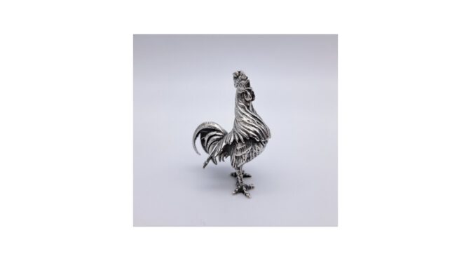 Miniatuur zilver, Haan, Hollands, 20e eeuw (HZG1671.28) - Het Wagenwiel Antiek (1a)