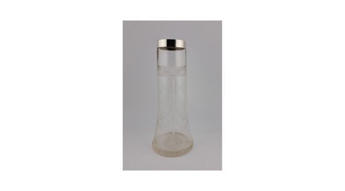 Antiek bloemenvaasje, kristal met zilver, John Cook & Sons, Birmingham, 1913 (HGL503) - Het Wagenwiel Antiek (1a)