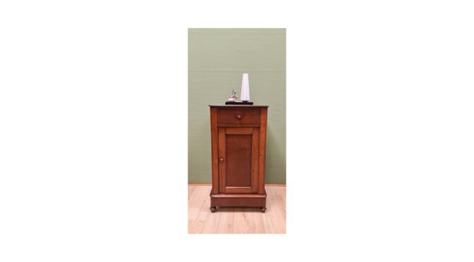Antiek nachtkastje, mahonie, Biedermeier ca 1850.