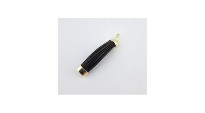 Hanger olifantenhaar met 14k goud (HS1441.02) - Het Wagenwiel Antiek (1a)