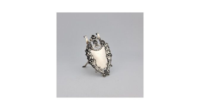 Menukaarthouder, zilver, België, ca.1950 (HZG1714) - Het Wagenwiel Antiek (1a)