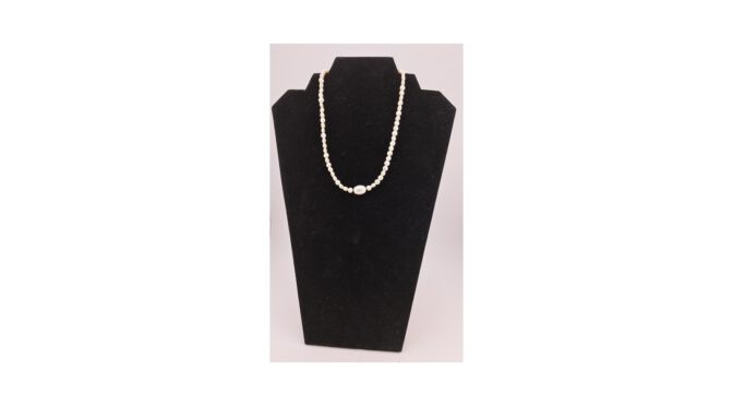 Parel collier met parelslot met 18k goud, Jörg Heinz, ca.1980.