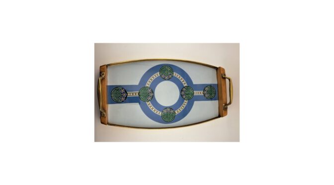 Antiek dienblad, K.A.W. Duitsland, Jugendstil, ca.1910-1920 (HDIV1470) - Het Wagenwiel Antiek (1a)