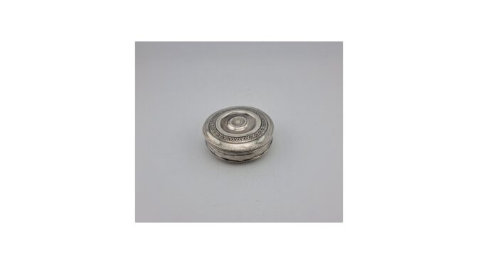 Antiek pepermuntdoosje, zilver, Hollands, Empire periode, ca.1830 (HZG1757) - Het Wagenwiel Antiek (1a)