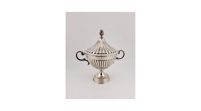 Antiek suikermandje, zilver, Duitsland, ca.1930 (HZG1762) - Het Wagenwiel Antiek (1a)