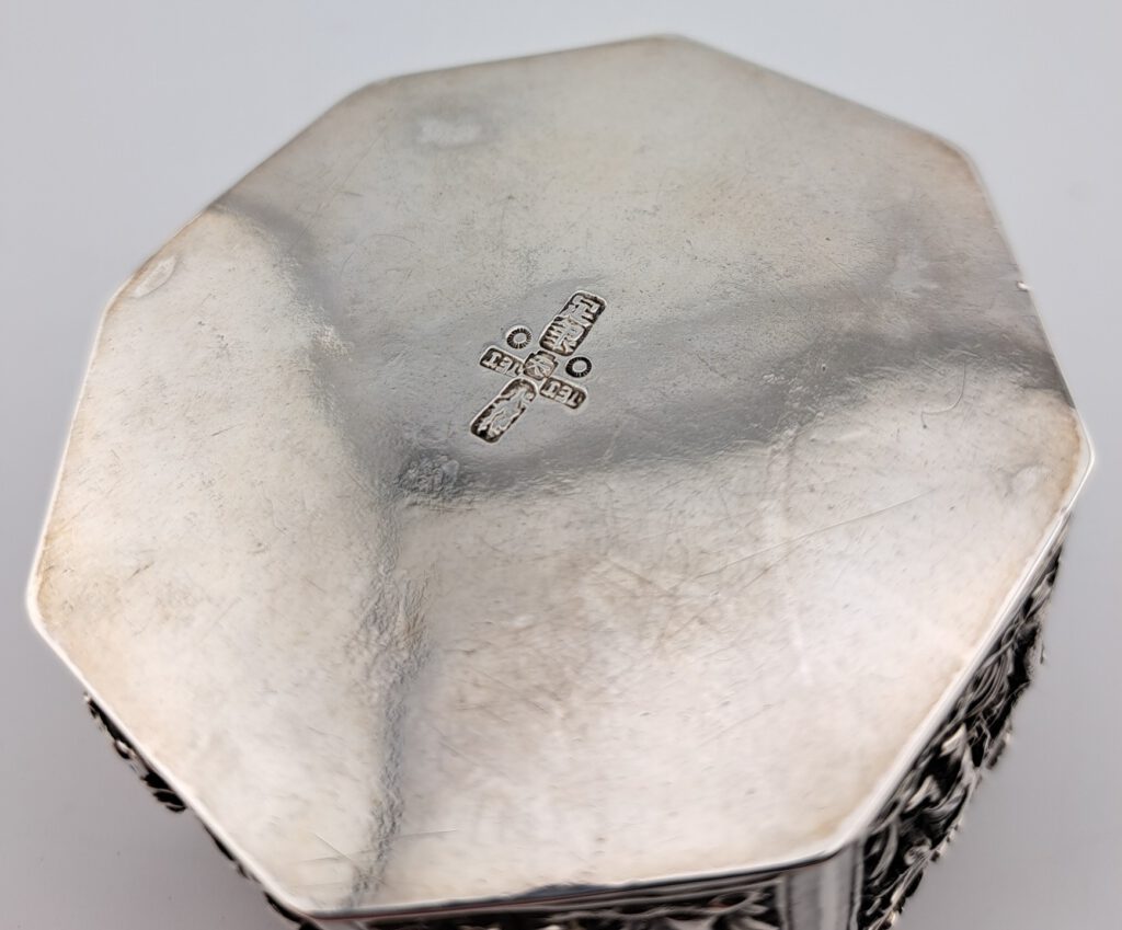 Antieke dekseldoos, zilver, China, 19e eeuw (HZG1781) - Het Wagenwiel Antiek (4)
