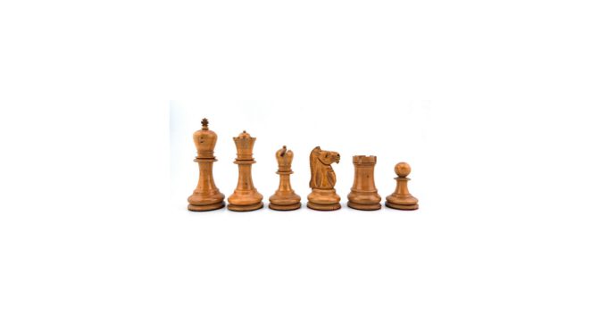 Antique chess set, Staunton, England 1880 -1900 - Het Wagenwiel Antiek (8a)