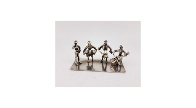 Miniatuur kwartet, zilver, 20e eeuw (HZG1756.02) - Het Wagenwiel Antiek (1a)