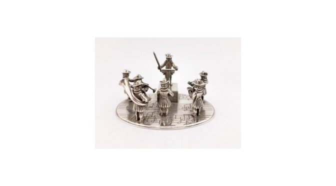 Miniatuur orkest, zilver, van Niekerk, Schoonhoven, 1972.