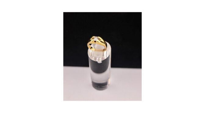 Ring 14k goud met diamant 0,43 ct (HS1725.01) - Het Wagenwiel Antiek (1a)