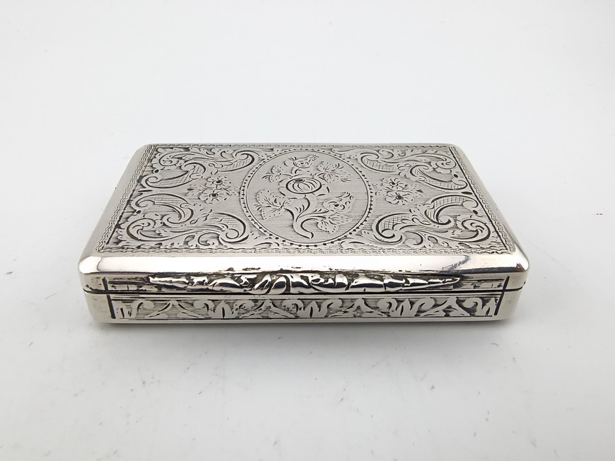 Antiek snuiftabkdoosje, zilver, Oostenrijk, jaar 1840 (HZG1788.03) - Het Wagenwiel Antiek (2)