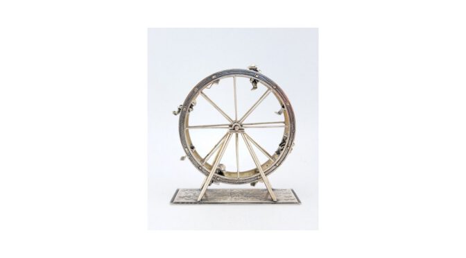Miniatuur reuzenrad, zilver, van Niekerk, Schoonhoven, jaar 1983.