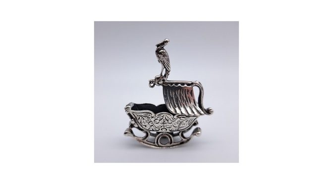 Miniatuur wiegje, zilver, van Niekerk, Schoonhoven, jaar 1982 (HZG1671.26) - Het Wagenwiel Antiek (1a)