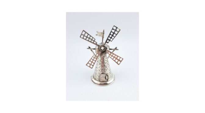 Torenmolen, zilver, Hollands, 20e eeuw.