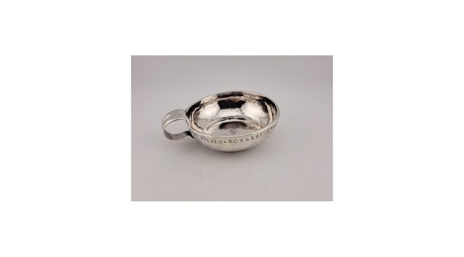 Antieke taste vin (proefschaaltje), zilver, Frankrijk, jaar 1757 (HZG1595.05) - Het Wagenwiel Antiek (1a)